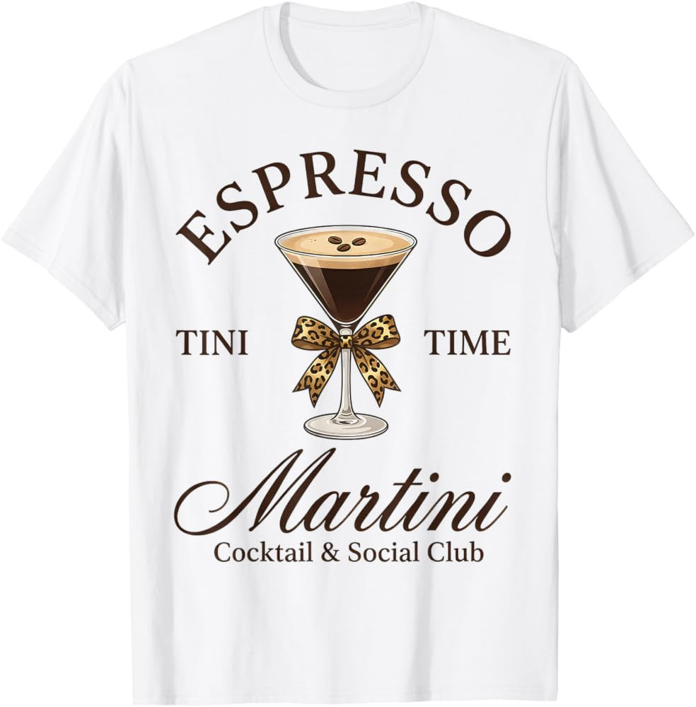 Womens Espresso Martini Social Club Drinking Cocktail T-Shirt | Amazon (US)