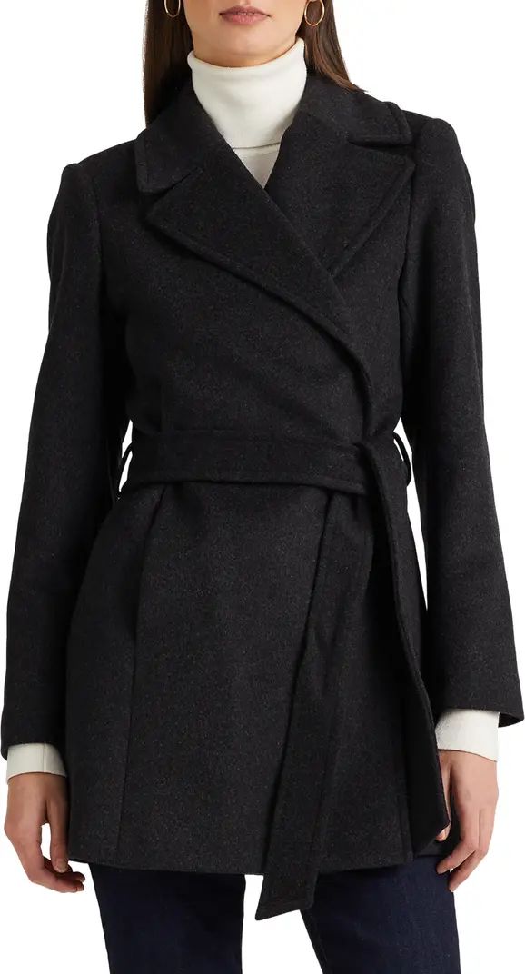Lauren Ralph Lauren Belted Wool Blend Coat | Nordstrom | Nordstrom