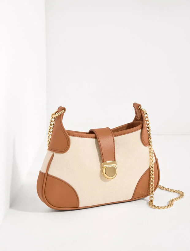 Leather Canvas Crossbody Bag | Talbots