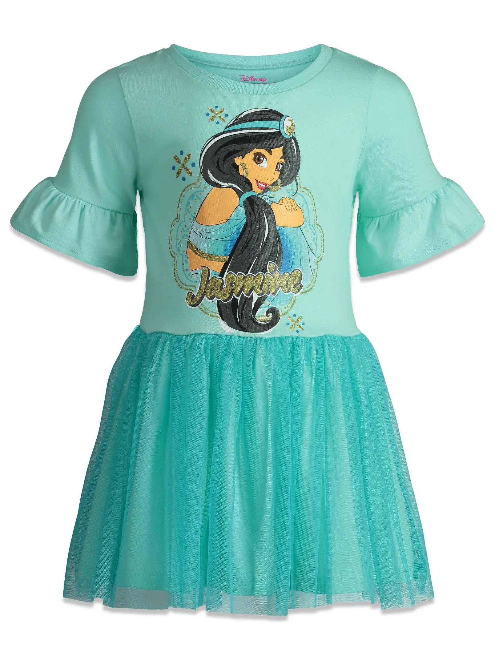 Disney Princess Jasmine Toddler Girls Tulle Dress Toddler to Little Kid - Walmart.com | Walmart (US)