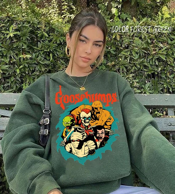 Goosebump Crewneck Sweatshirt, Halloween Sweatshirt, Witches TShirt, Retro Halloween Sweatshirt, ... | Etsy (US)