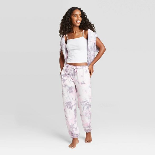 Women's Tie-Dye Lounge Jogger Pants - Colsie™ Purple | Target