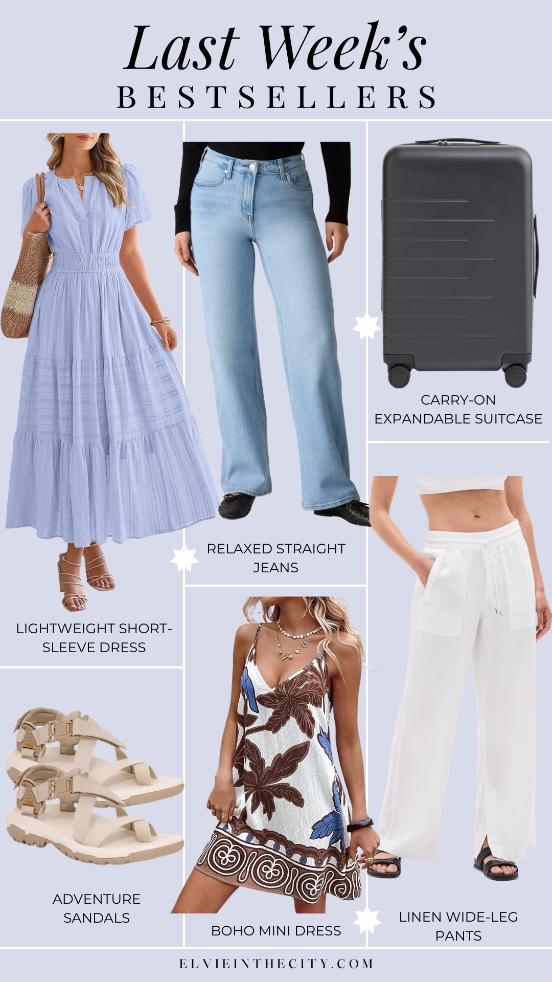Last week’s bestsellers include a lightweight short-sleeve dress, relaxed straight jeans, an expandable carry-on suitcase, adventure sandals, a boho mini dress, and linen wide-leg pants.

Ootd, fashion over 40, over 50 style, amazon fashion, affordable fashion, bestsellers

#LTKPetite #LTKOver40 #LTKootd