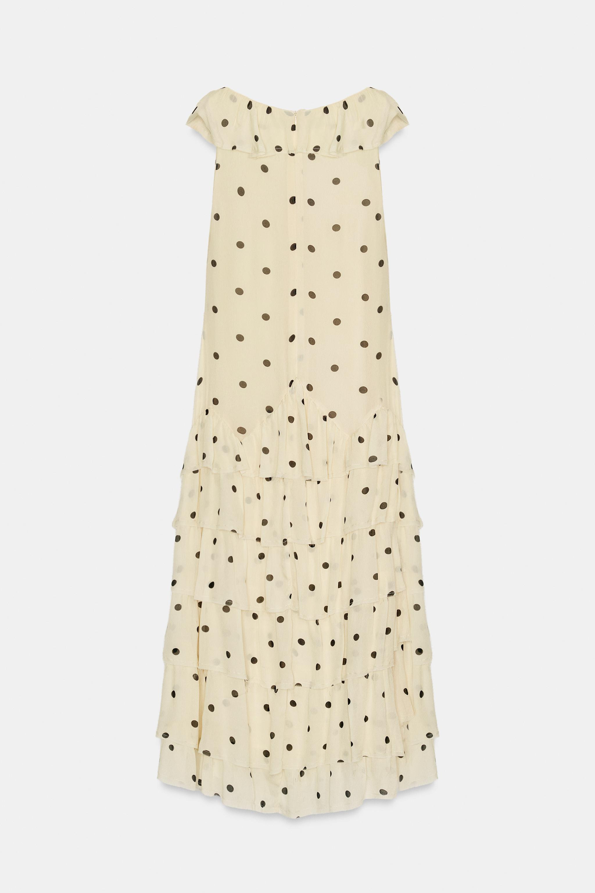 ASYMMETRICAL POLKA DOT DRESS | Zara US