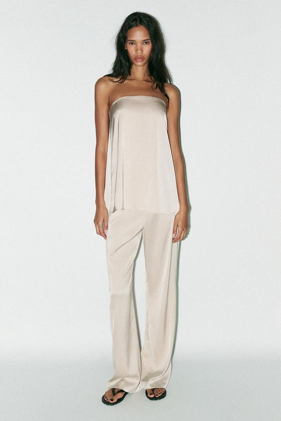 SATIN BANDEAU TOP | Zara UK