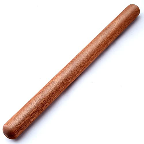 Aisoso French Rolling Pin, 17.7 Inches Wood Rolling Pin for Baking Extra Long Thickened, Classic Wooden Dough Roller for Fondant Pizza Pie Crust Cookie Pastry, Essential Kitchen Utensil, Brown | Amazon (US)