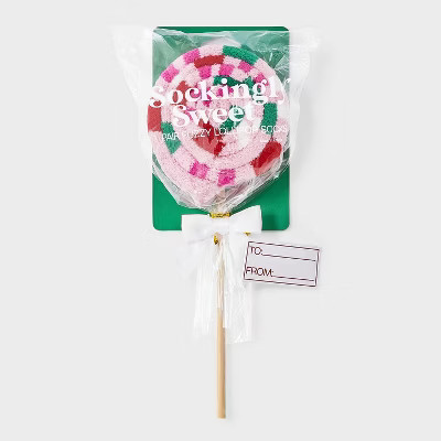 Women's Lollipop Christmas Cozy Crew Socks - Pink 4-10 | Target