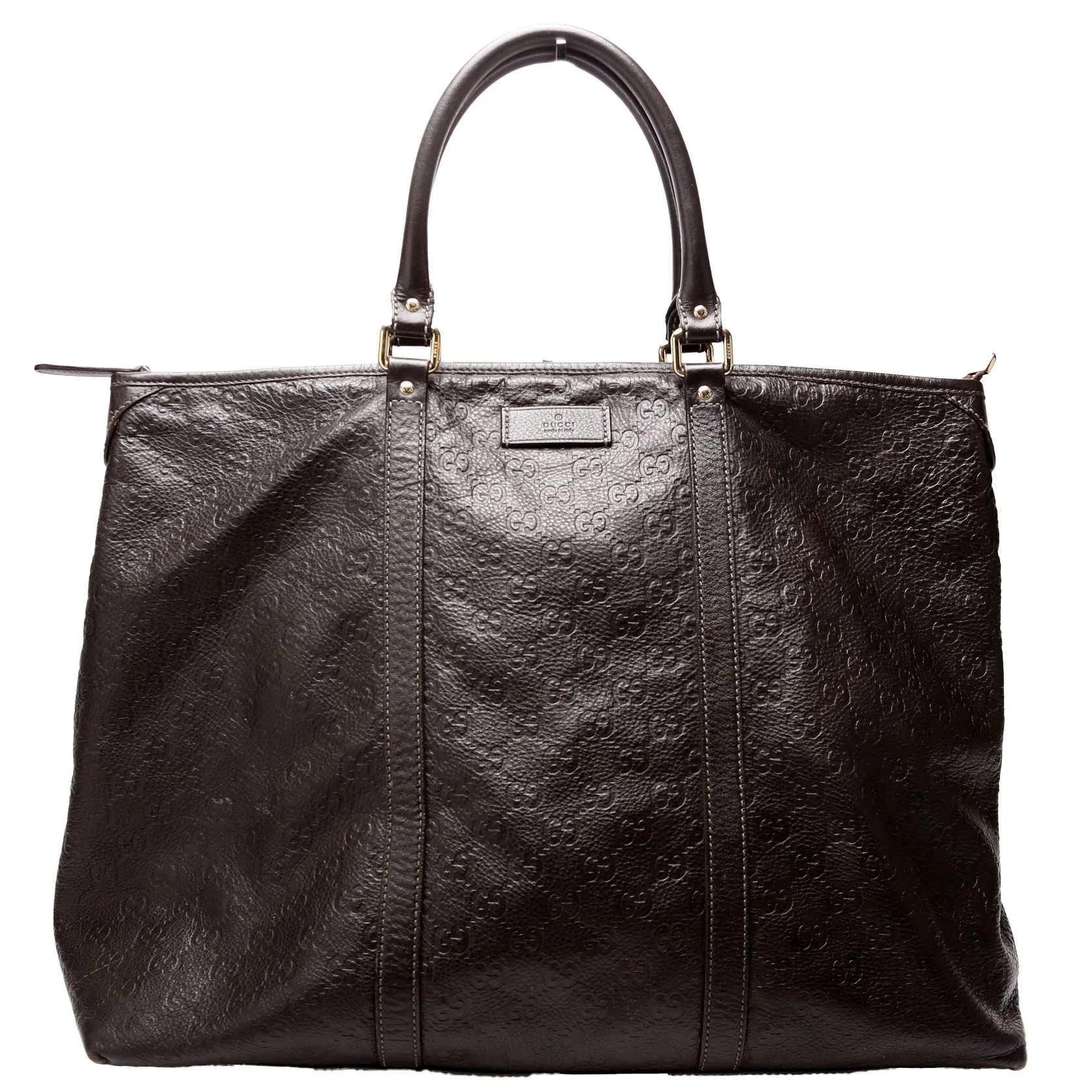 201482 Guccissima Large Tote Brown | Keeks Designer Handbags