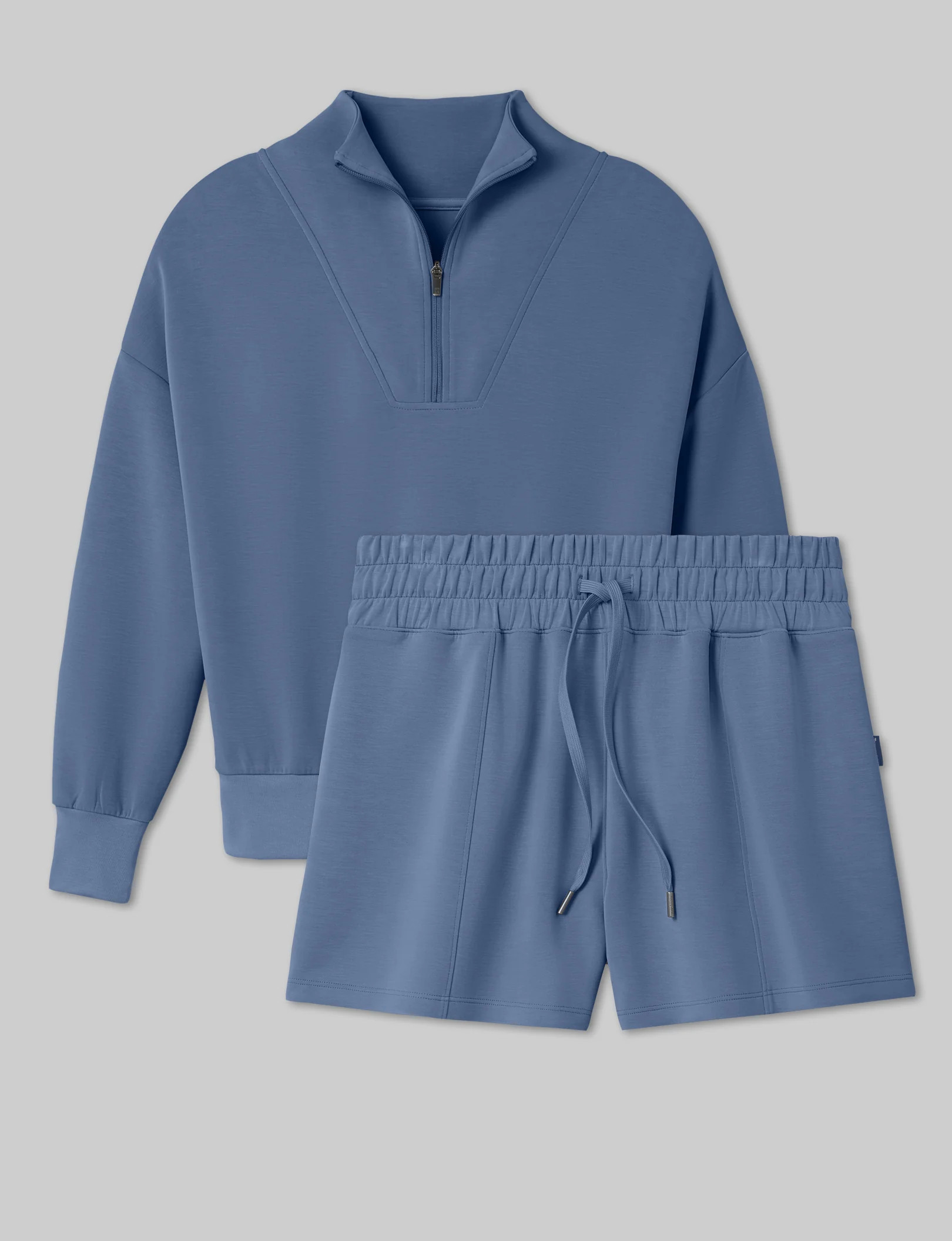 Women's Luxe Traveler Knit Quarter Zip & Short Set | Tommy John