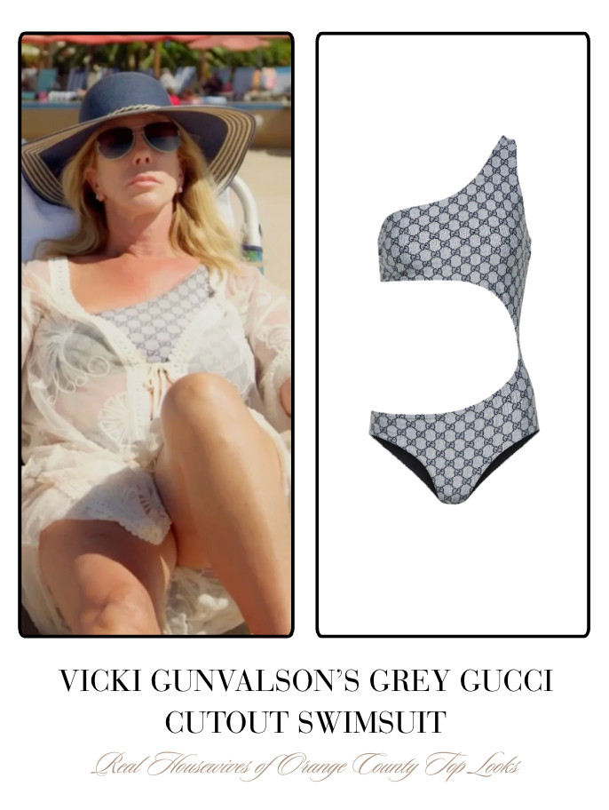 Vicki Gunvalson's Grey Gucci Cutout Swimsuit 

 