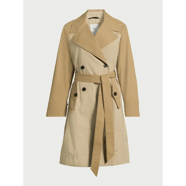 Free Assembly Women’s Modern Trench Coat, Sizes XS-XXL | Walmart (US)