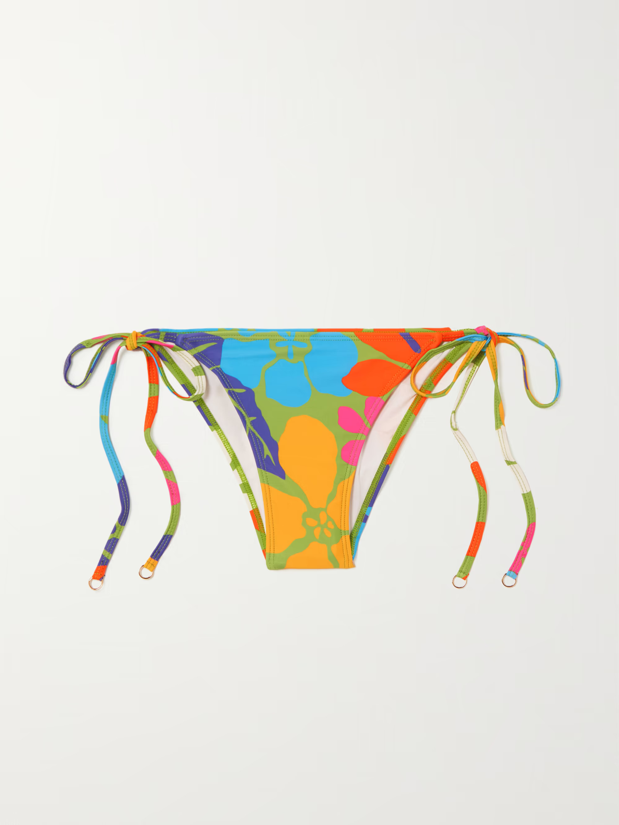 + NET SUSTAIN Leo floral-print stretch-ECONYL bikini briefs | NET-A-PORTER (US)