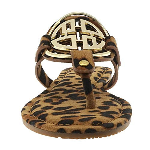 Pierre Dumas Women's Colored Flat Sandals 8.5 Limit-24 by PD Leopard SU 6 | Amazon (US)