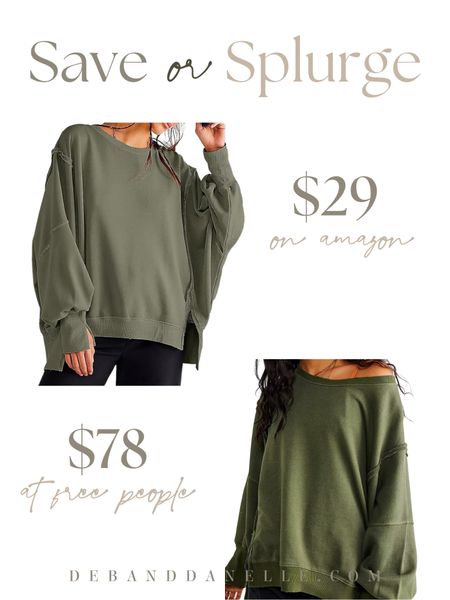 Save or splurge on this free people dupe crewneck 😍

#LTKsalealert #LTKBacktoSchool #LTKU