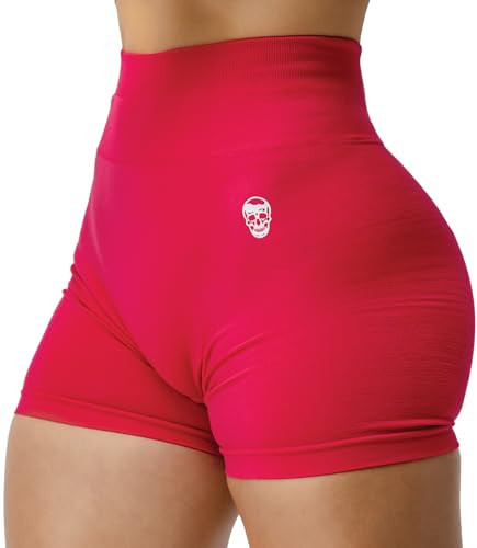 Gymreapers Seamless Shorts Infinity High Waist Biker Workout Scrunch Shorts for Women Athletic Gym Running Pilates Yoga Sport Short (Miami Pink) | Amazon (US)