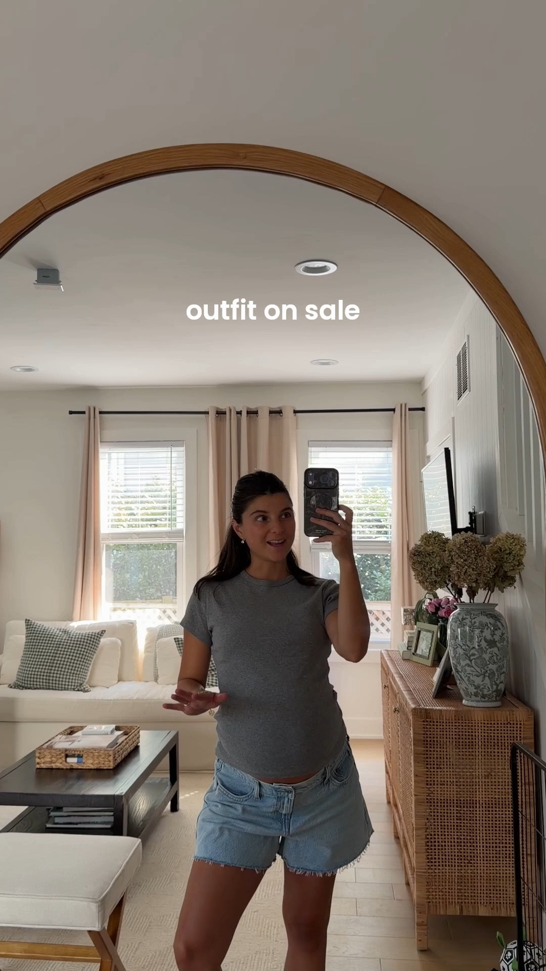 code AFVIVIANE for extra 15% off! wearing medium in top (100% cotton!) - need this in all colors, so classic and COMFORTABLE and fits the bump + can wear postpartum. and 29 in shorts - fitting great at 32 weeks.

#LTKSaleAlert #LTKWorkwear #LTKPetite