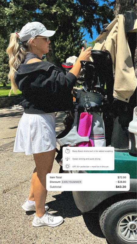 FAVORITE golf skirt on major sale!! 

This is so good for the taller golf girlies as it’s a little longer in the back.

40% off code: EARLYSUMMER 

golf skirt | golf outfit | golf skort 

#LTKActive #LTKFindsUnder100 #LTKSaleAlert