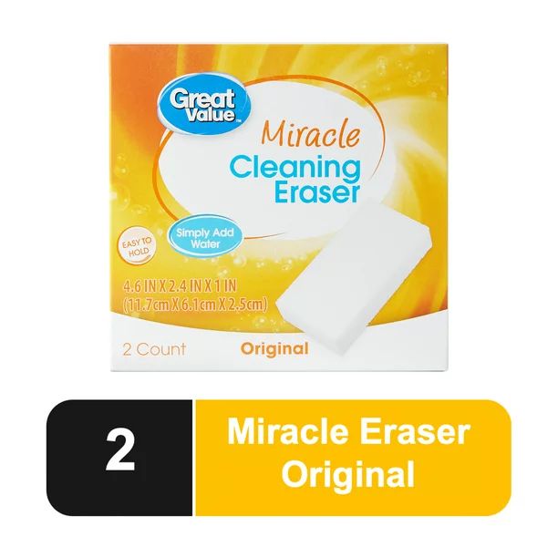 Great Value Original Miracle Eraser – 2 Count - Walmart.com | Walmart (US)
