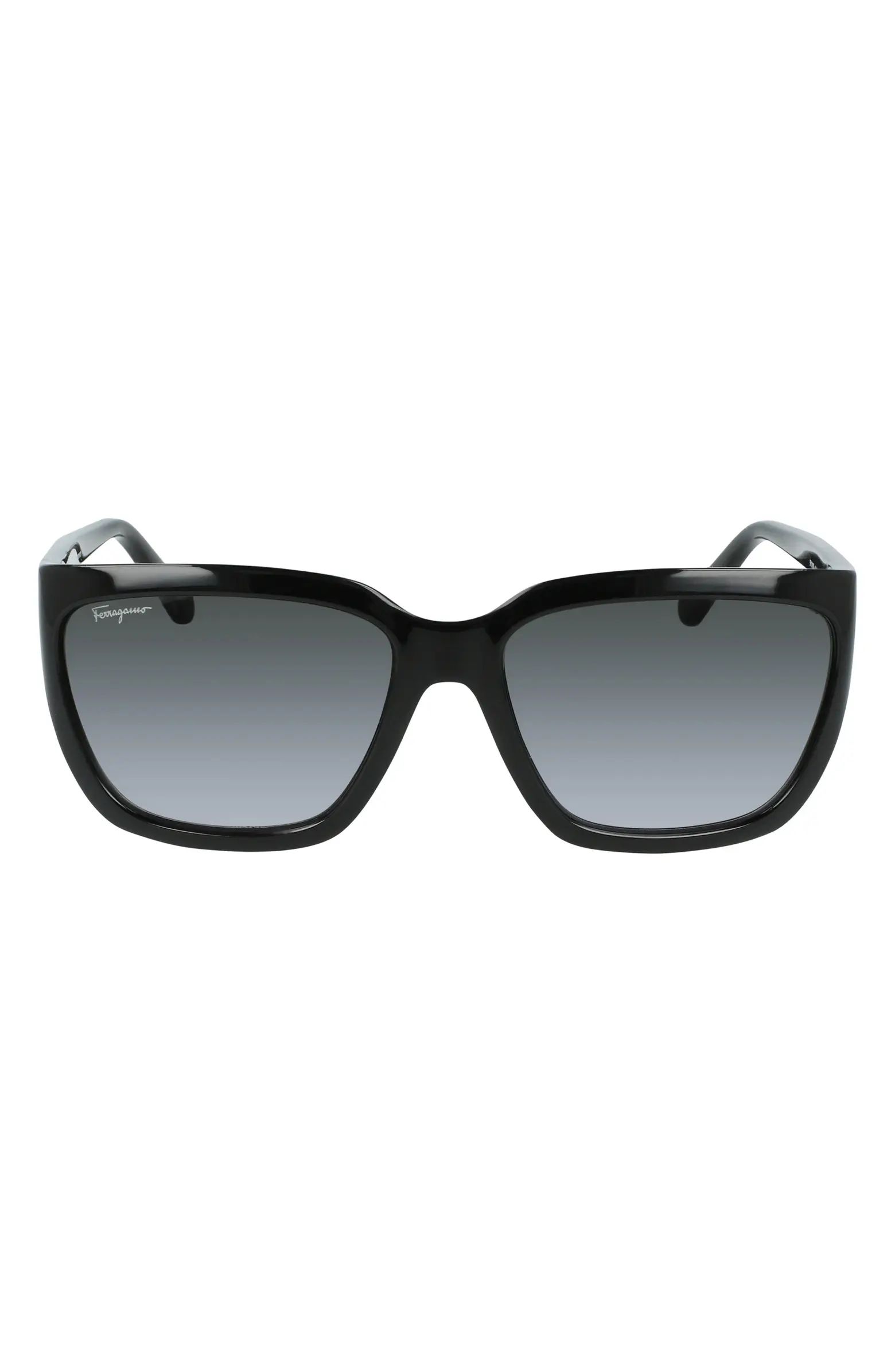 Salvatore Ferragamo Classic Logo 59mm Gradient Rectangle Sunglasses | Nordstrom Rack