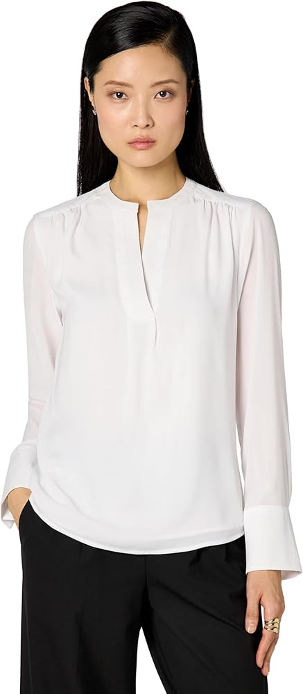 Calvin Klein Womens Sleeveless Collared Twist Front Blouse | Amazon (US)