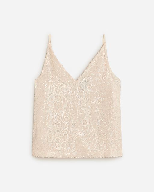 Collection Carrie V-neck camisole in sequin | J.Crew US