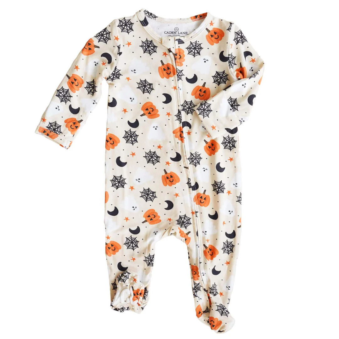 Spooky Boo Zipper Footie* | Caden Lane