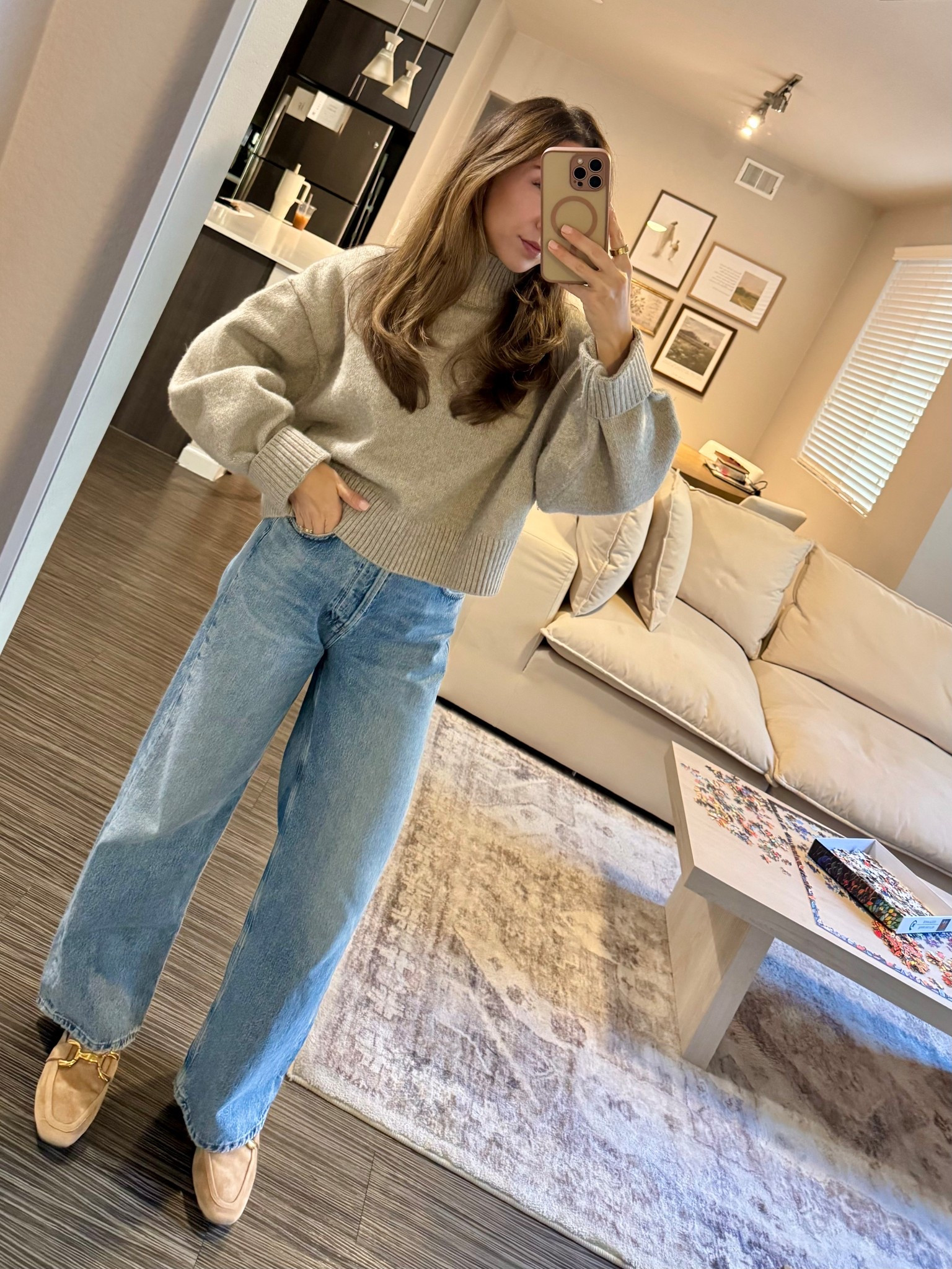 Casual & warm. 