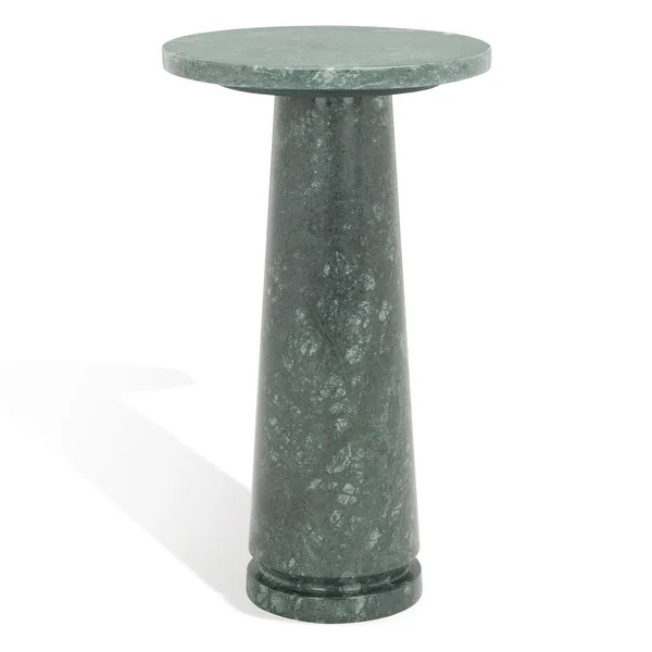 SAFAVIEH Couture Valentia Round Marble Accent Table - 10" W x 10" D x 18" H - Green | Bed Bath & Beyond