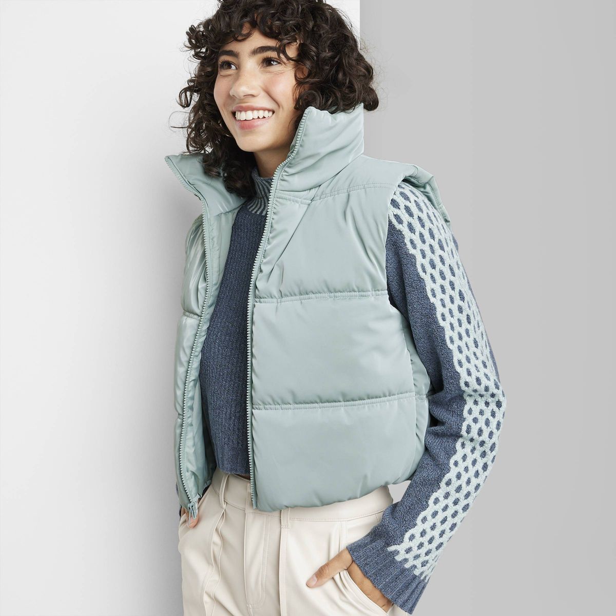 Women's Matte Cropped Puffer Vest - Wild Fable™ | Target