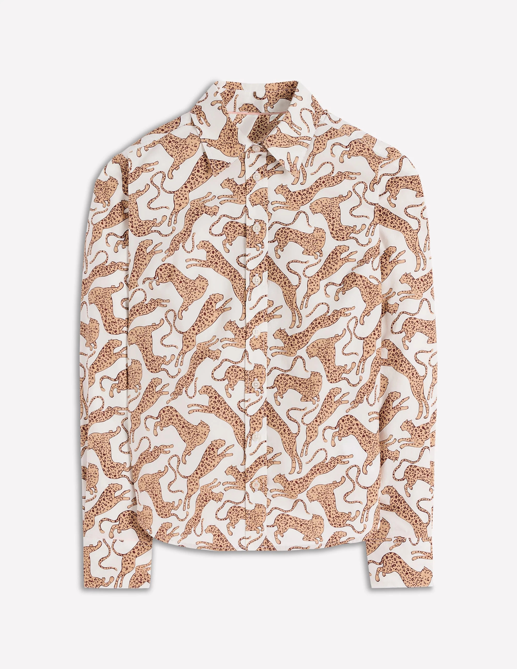 Sienna Cotton Shirt-Ivory, Leaping Leopard | Boden (US)
