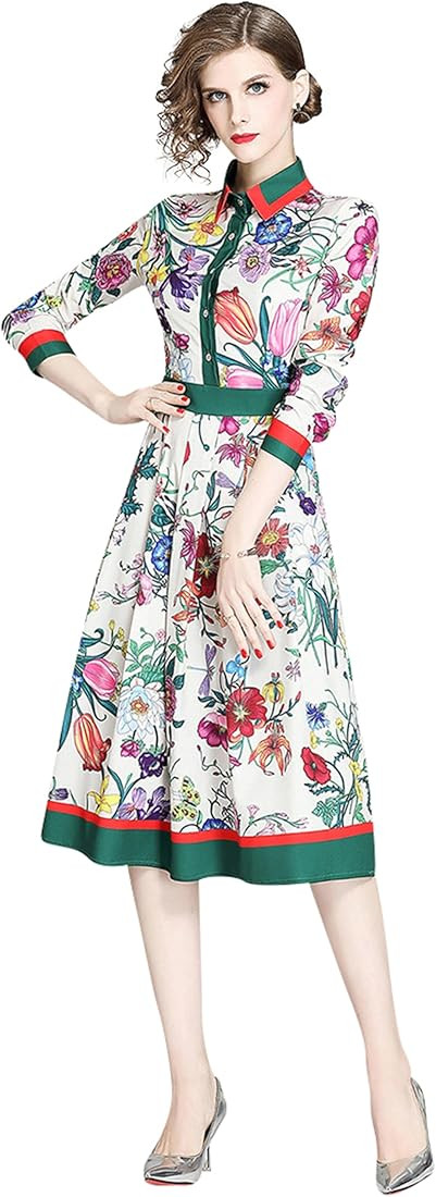 Floral Midi Dress, Spring Wedding Dresses, Summer Wedding Dressees, Amazon Easter Dress, Mothers Day | Amazon (US)