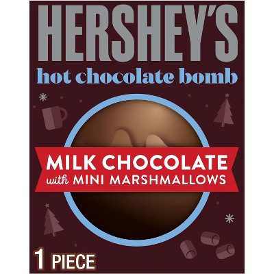 HERSHEY'S Milk Chocolate Mini Marshmallows Hot Chocolate Bomb Christmas Candy Gift Box - 1.25oz | Target
