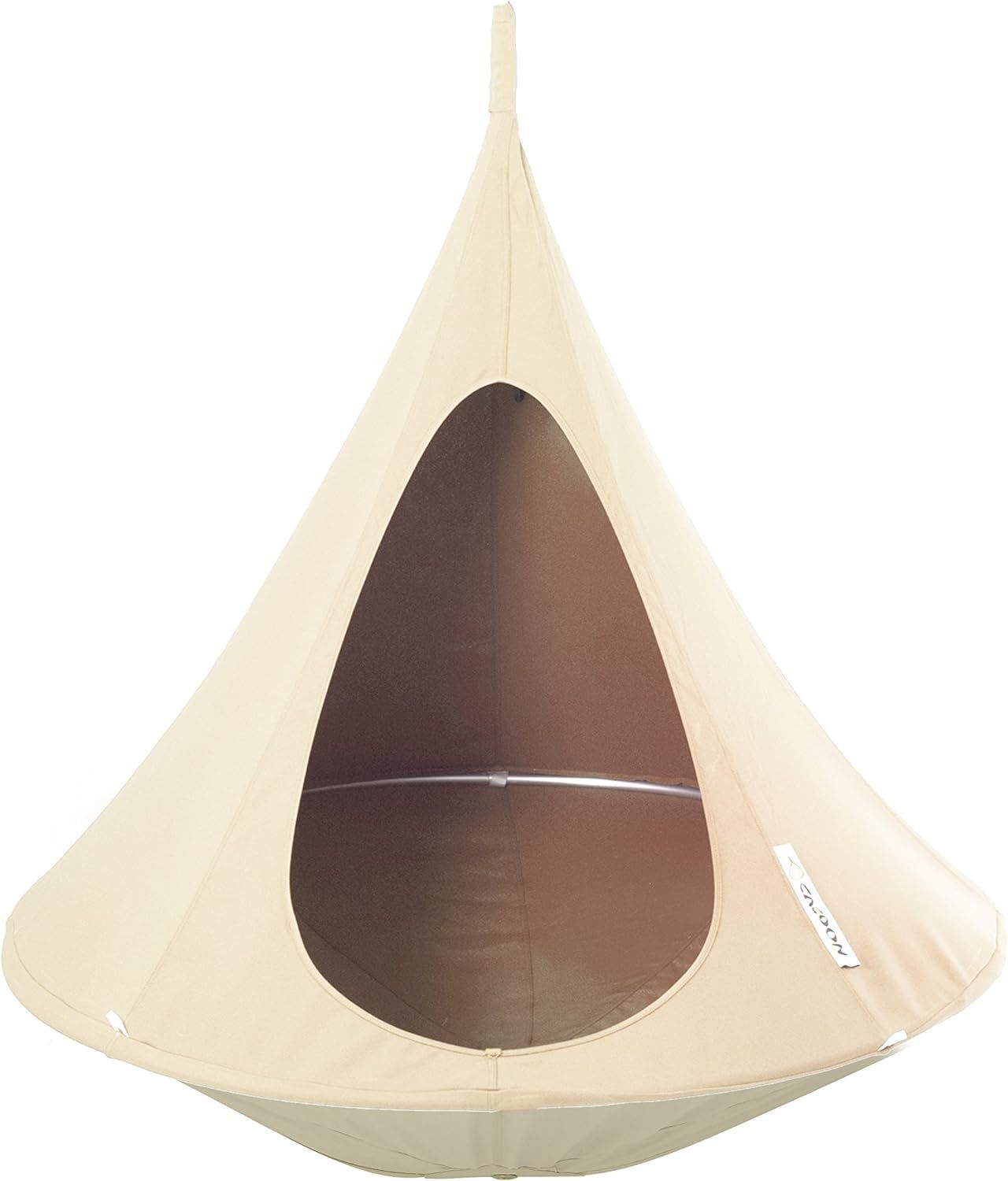 Bebo Cacoon Hanging Chair - Color Natural/White - Weight Capacity 220Lbs - Outdoor and Indoor Use... | Amazon (US)