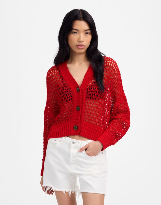 Open-Stitch V-Neck Cardigan | Madewell | Madewell