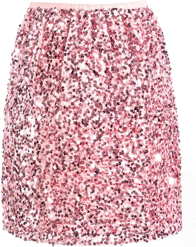 Women's Sequin Skirt Sparkle Stretchy Bodycon Mini Skirts Night Out Party | Amazon (US)