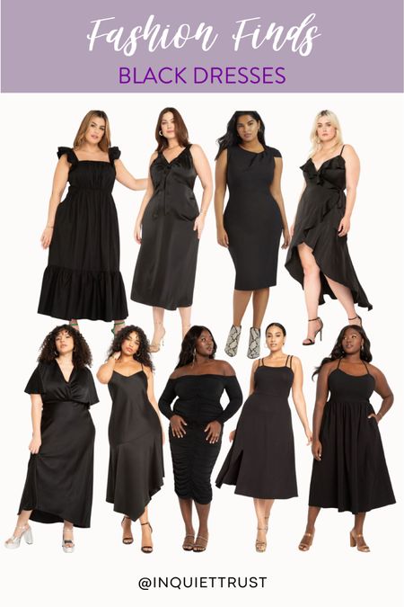 Check out this collection of stylish black dresses!
#plussize #formalwear #datenightoutfit #outfitinspo

#LTKstyletip #LTKFind