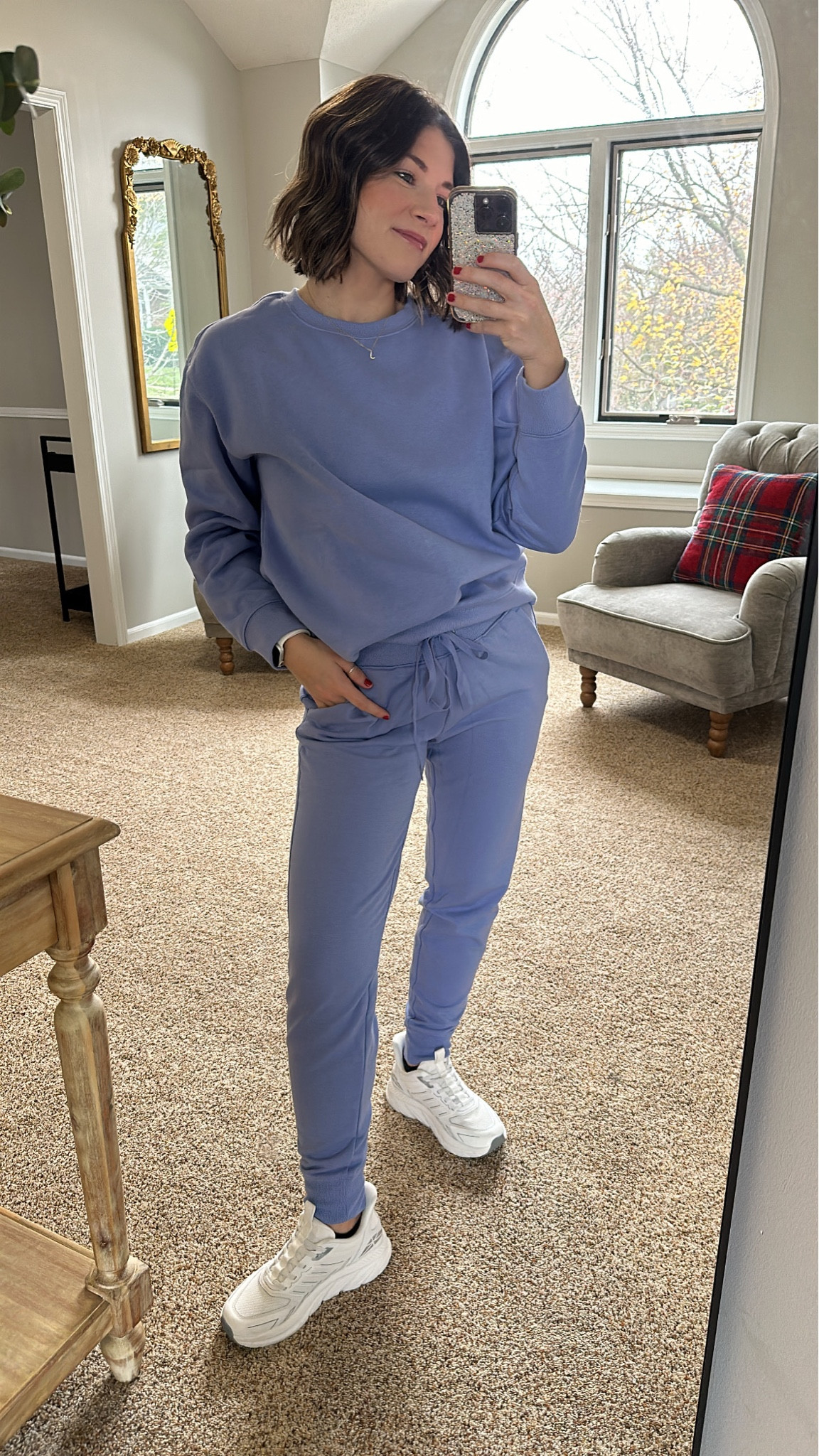 Same set, different day. Love this periwinkle color! Wearing size S in both pieces. 

#LTKstyletip #LTKfindsunder50 #LTKActive