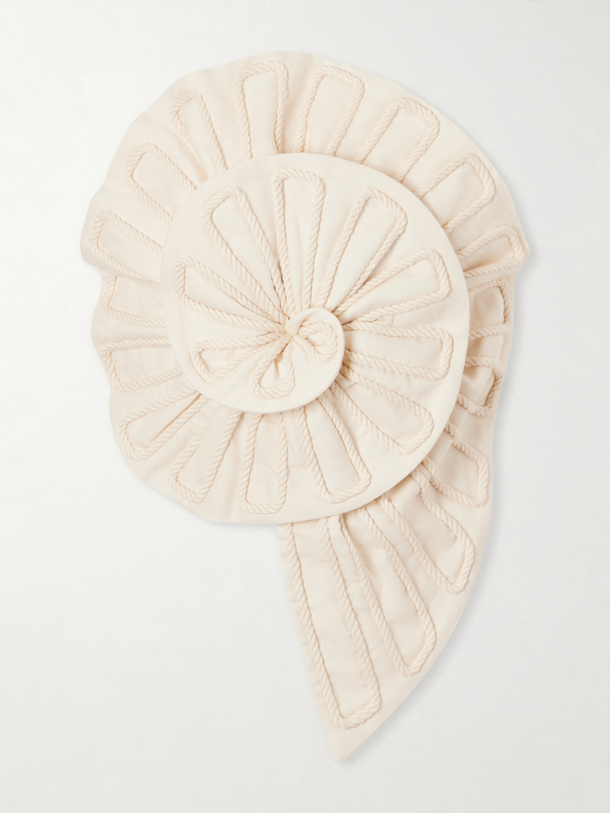 Andres Otalora - Cosmos Strapless Cropped Embroidered Linen Top - Neutrals | NET-A-PORTER (US)