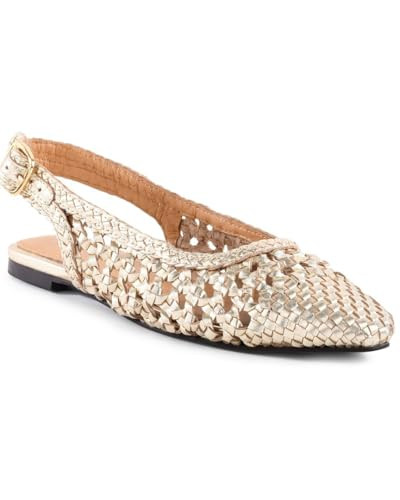 Seychelles Women's Avalon Metallic Leather Flat, Gold, 7, Medium | Amazon (US)