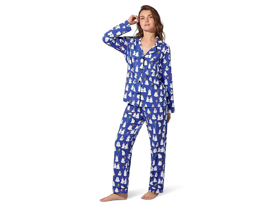 Bedhead PJs Long Sleeve Classic Stretch Jersey Pj Set Women's Pajama Sets Thats The Spirit : MD (US 8-10), Cotton/Elastane | Zappos