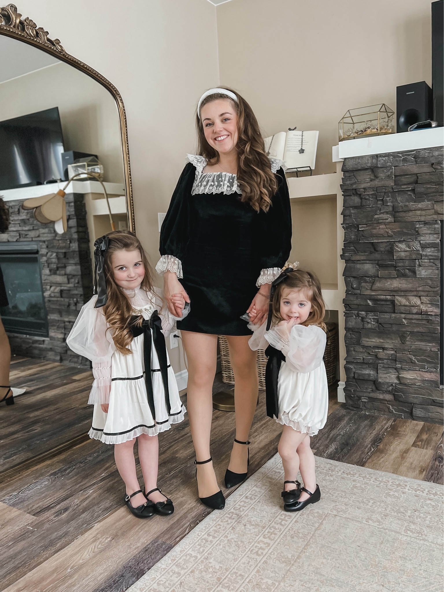 Mom and me classic coordinated outfits black and white 

#LTKfamily #LTKFind #LTKSeasonal