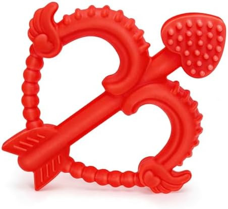 Valentines Heart Baby Teething Toys for Babies 0-36 Months, Easy for Little Hands to Hold,Cupid B... | Amazon (US)