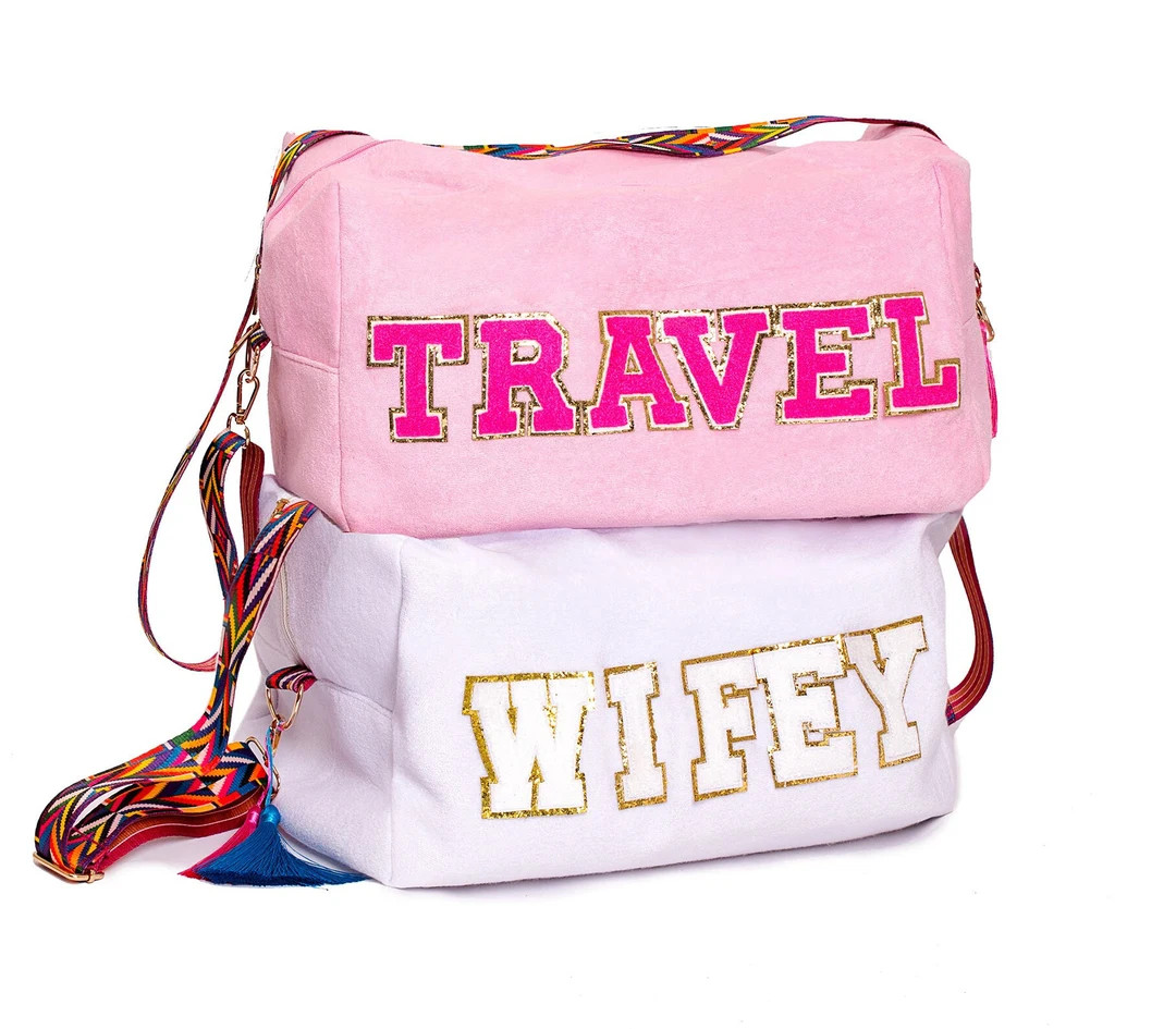 Weekender Bridesmaid Bag, Women Duffle Bag, Gym Bag, Custom Duffle Bag, Wifey Bag, Yoga Bag, Pers... | Etsy (US)