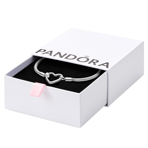 PANDORA Moments Heart Clasp Snake Chain Bracelet - Charm Bracelet for Women - Compatible Moments ... | Amazon (US)