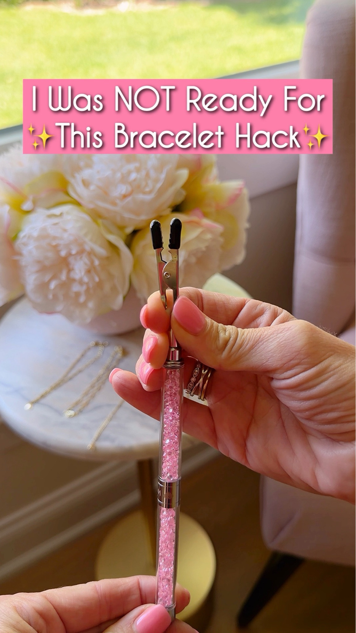 The easiest way to fasten a dainty bracelet by yourself.
This clip holds the end steady so you can clasp it with one hand—no slipping, no struggling.

#braceletclip #jewelryhack #daintybracelet #amazonfinds

#LTKOver40 #LTKmomlife #LTKMothersDay