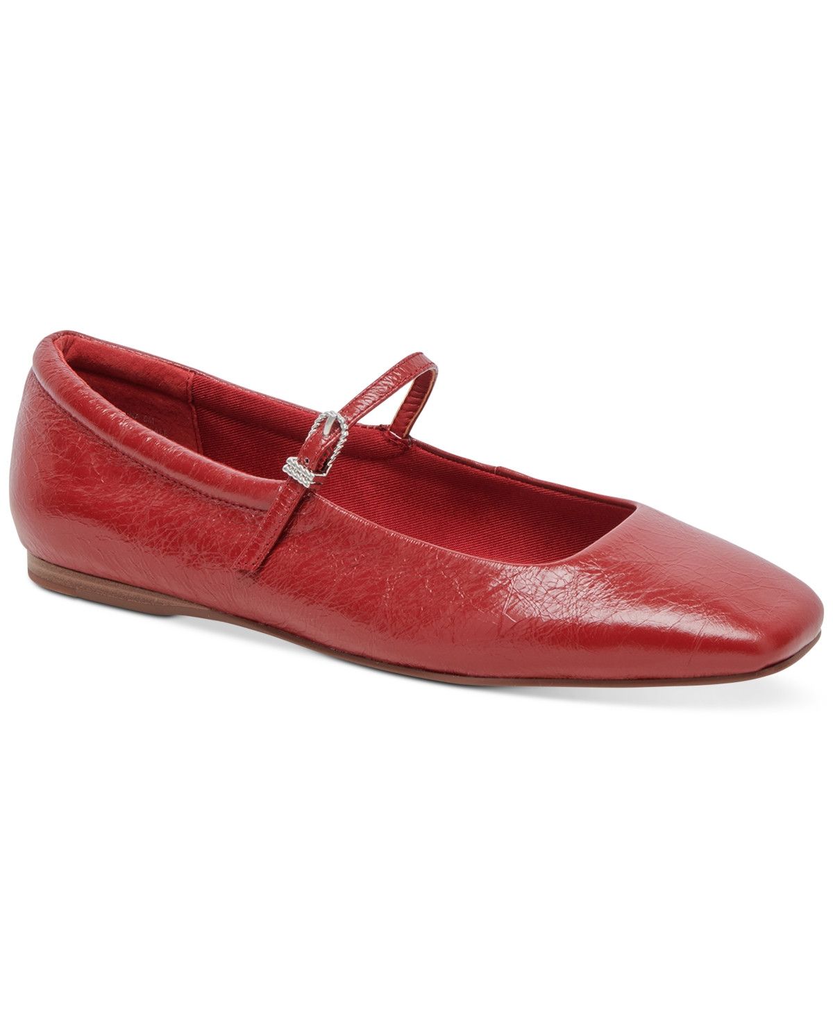 Dolce Vita Women's Reyes Mary Jane Flats - Red Crinkle Patent | Macy's