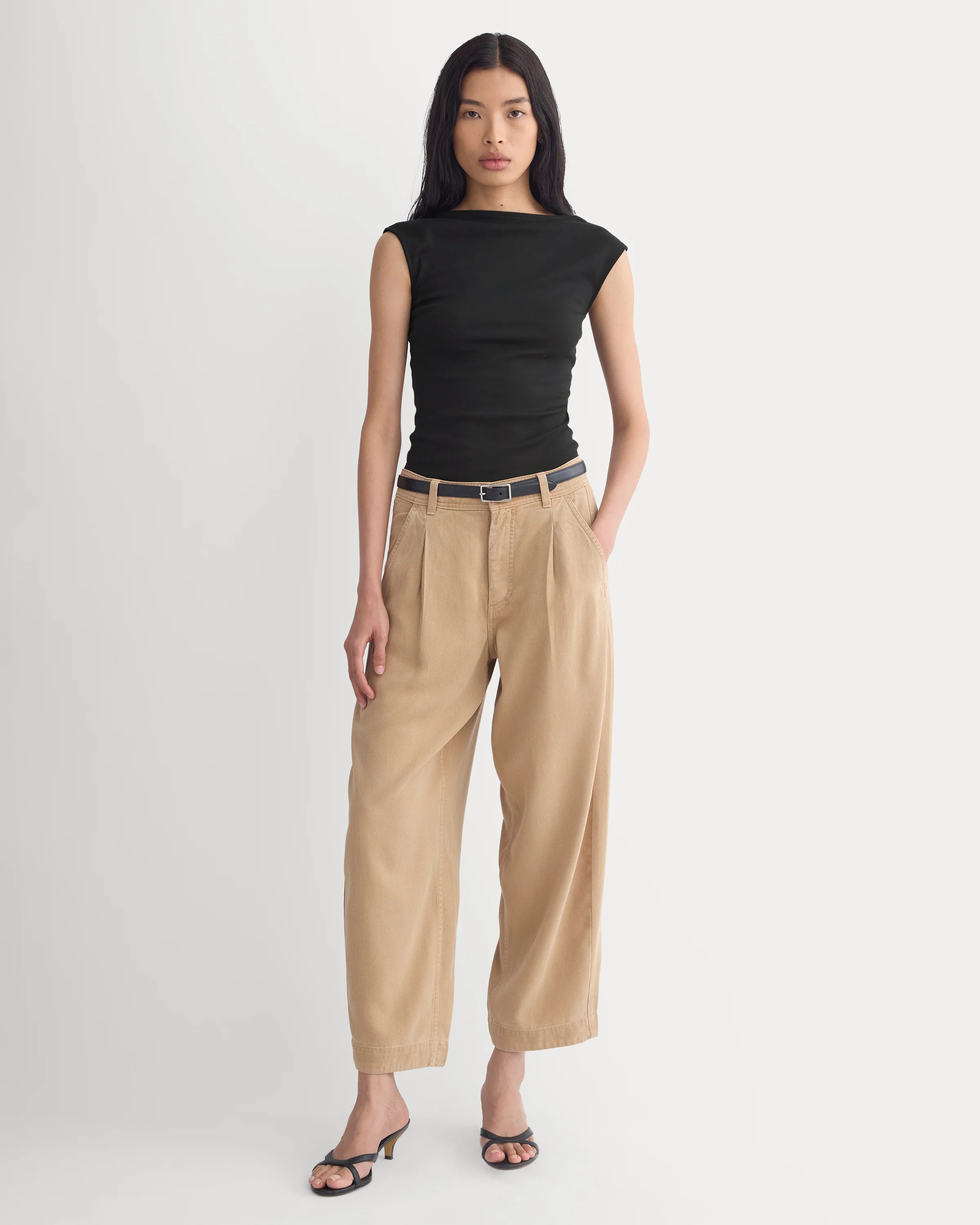 Everlane Garment-Dyed Everywhere Pant In Cornstalk, Size 8 | Everlane