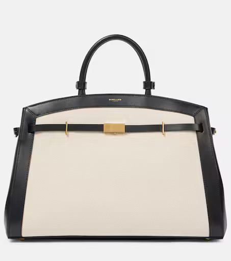 Hudson leather-trimmed canvas tote bag | Mytheresa (UK)