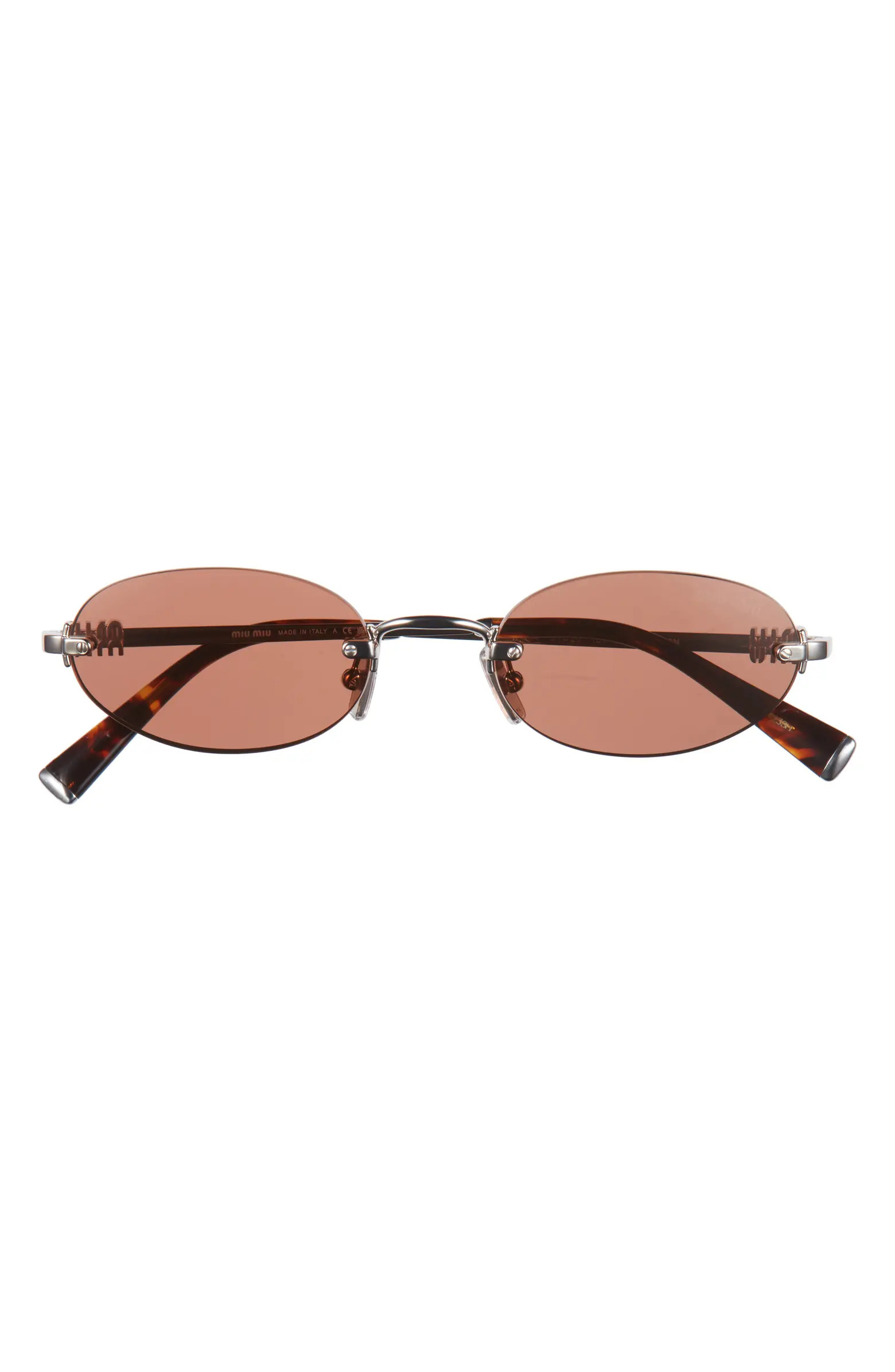 51mm Oval Rimless Sunglasses | Nordstrom