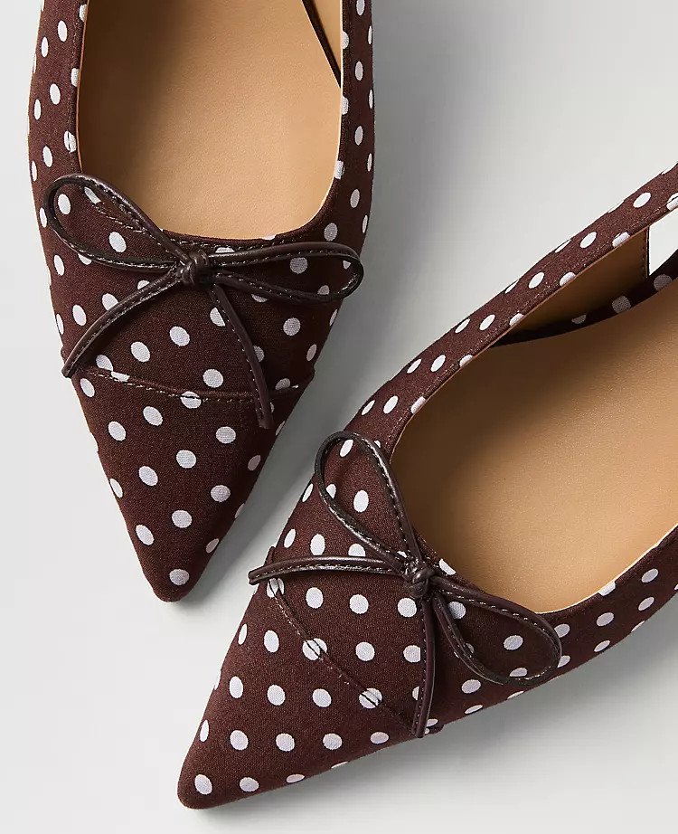 Polka Dot Kitten Heel Pump | Ann Taylor